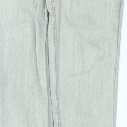 Denim & Co. Womens Grey  Denim Skinny Jeans Size 8 L31 in