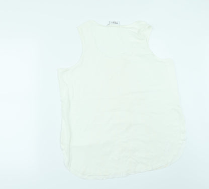 Womens UK Size L Jeanswest White Basic T-Shirt