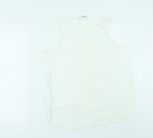 Womens UK Size L Jeanswest White Basic T-Shirt