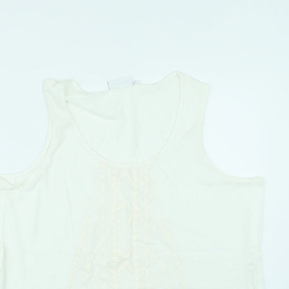 Womens UK Size L Jeanswest White Basic T-Shirt