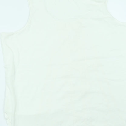 Womens UK Size L Jeanswest White Basic T-Shirt