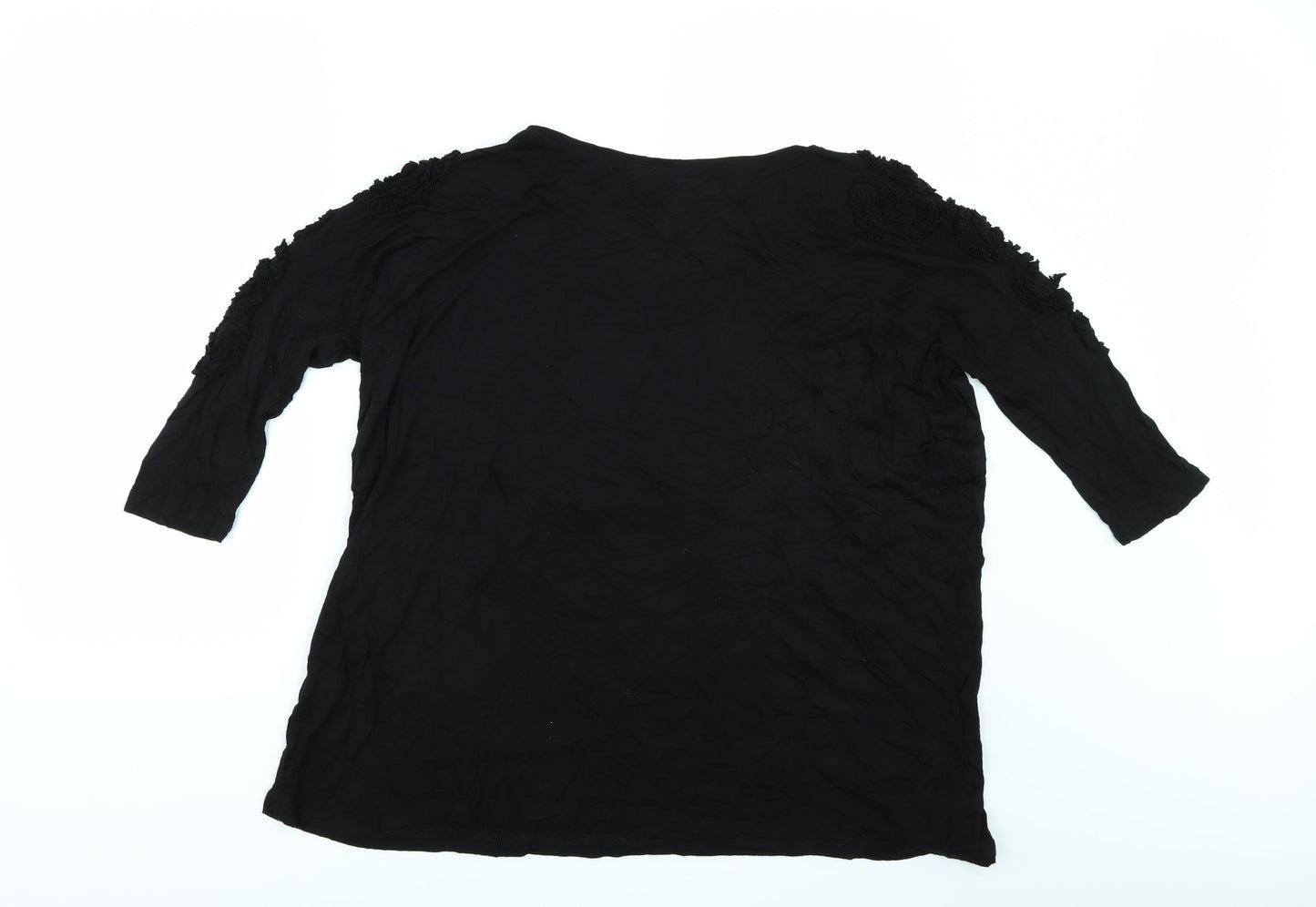 Womens UK Size  H&M Black Basic T-Shirt