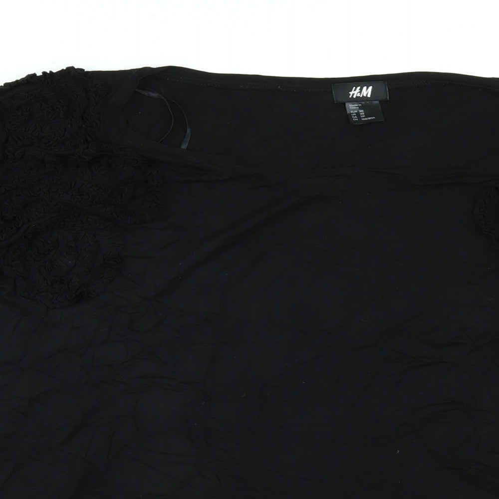 Womens UK Size  H&M Black Basic T-Shirt