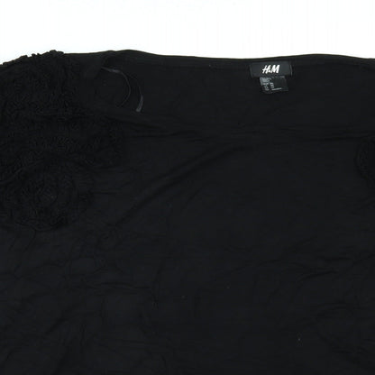 Womens UK Size  H&M Black Basic T-Shirt