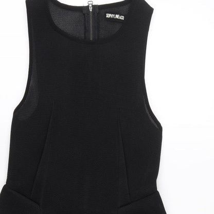 Sophyline & Co Womens Black   Shirt Dress  Size S  - Sheer