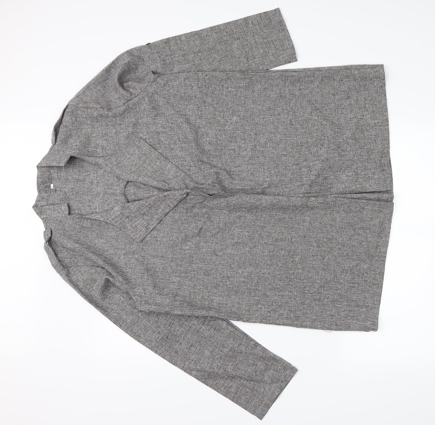 Preworn Womens Grey Geometric  Cardigan Jumper Size L