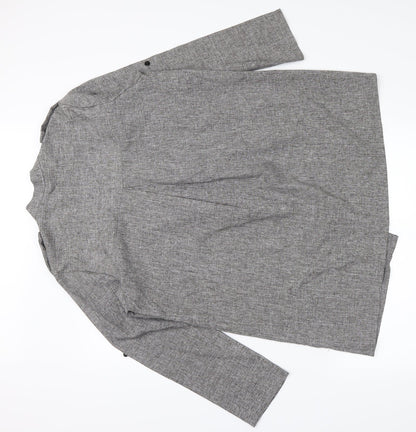 Preworn Womens Grey Geometric  Cardigan Jumper Size L