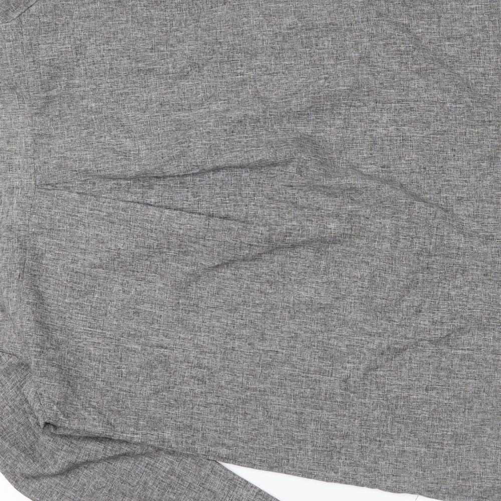 Preworn Womens Grey Geometric  Cardigan Jumper Size L