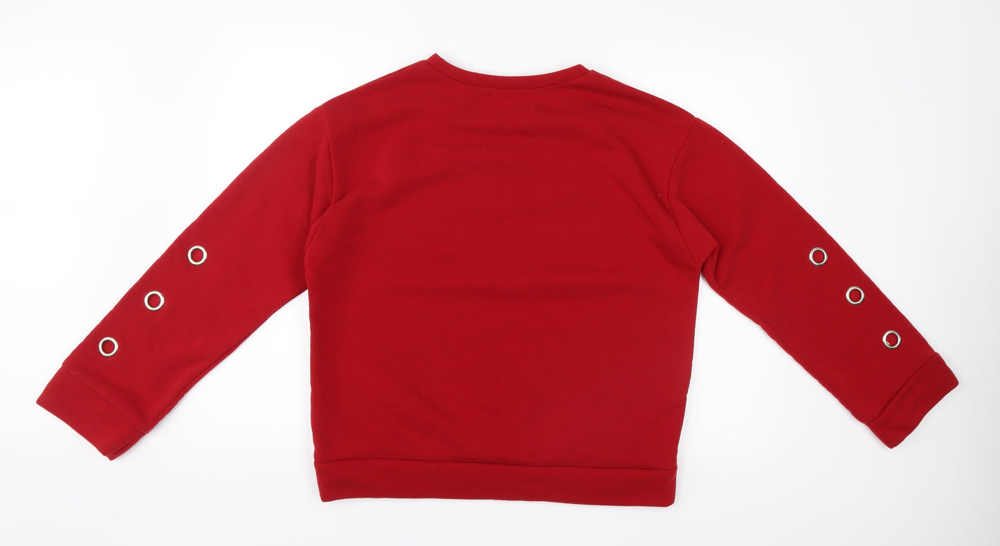 Eight paris Womens Red   Pullover Jumper Size M