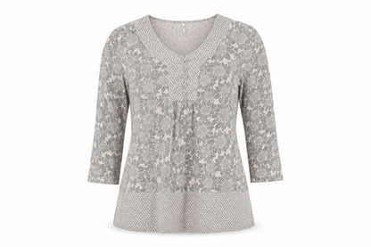 Bonmarché Womens Brown Floral Basic T-Shirt Size 12