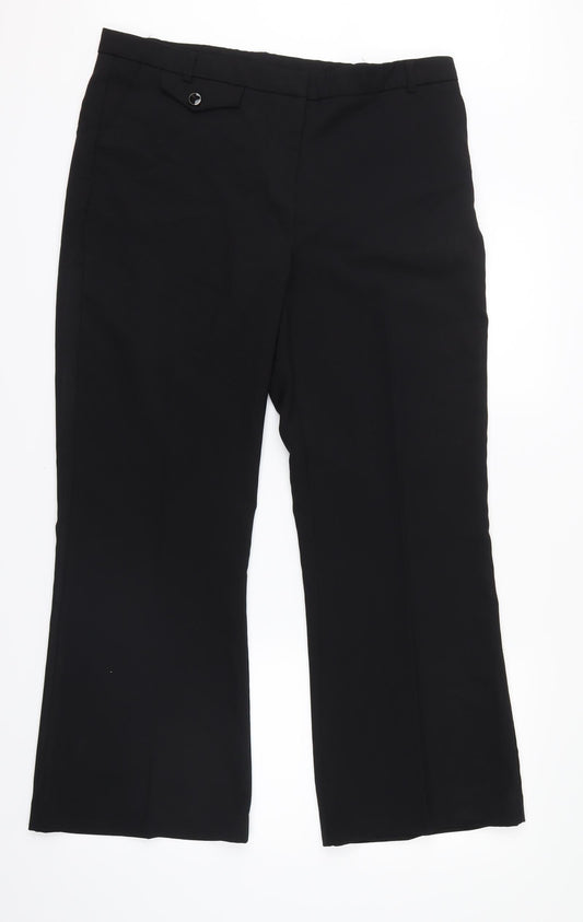 New Look Womens Black   Trousers  Size 14 L28.5 in