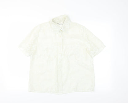 Womens UK Size  Marks and Spencer Ivory Basic Blouse