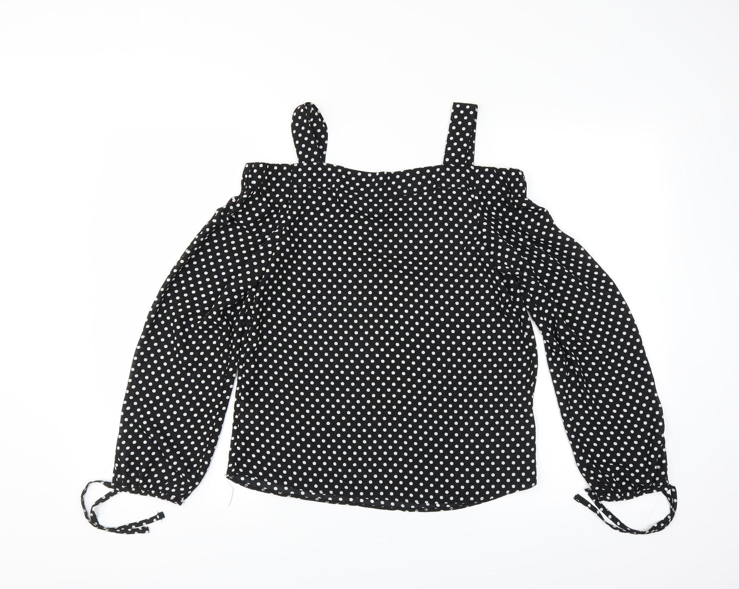 Primark Womens Black Polka Dot  Basic Blouse Size 4