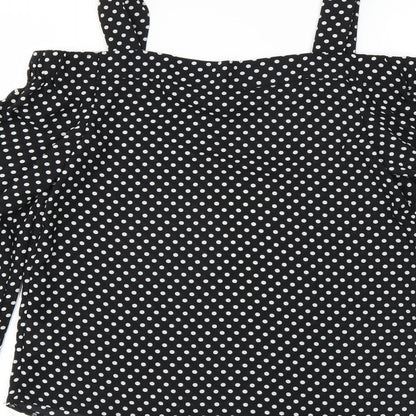 Primark Womens Black Polka Dot  Basic Blouse Size 4