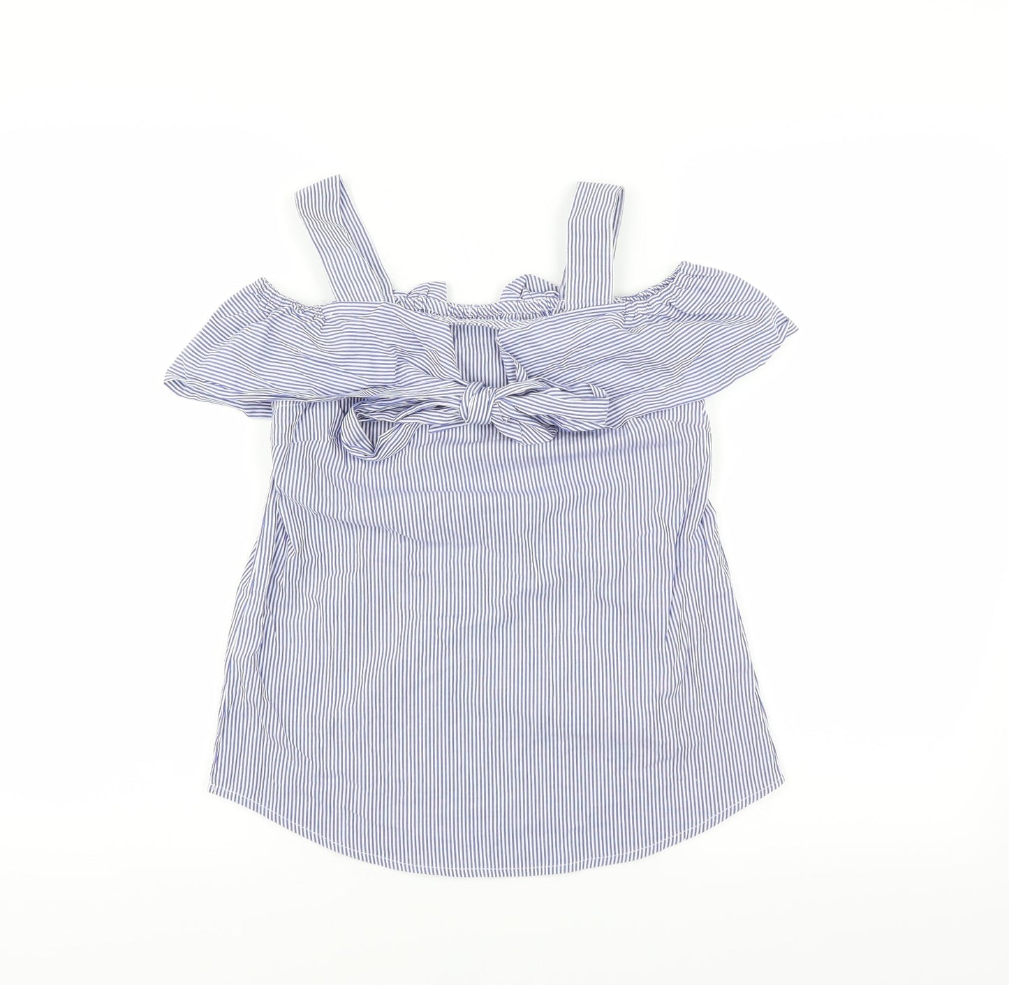 Primark Womens Blue Striped  Basic Blouse Size 4