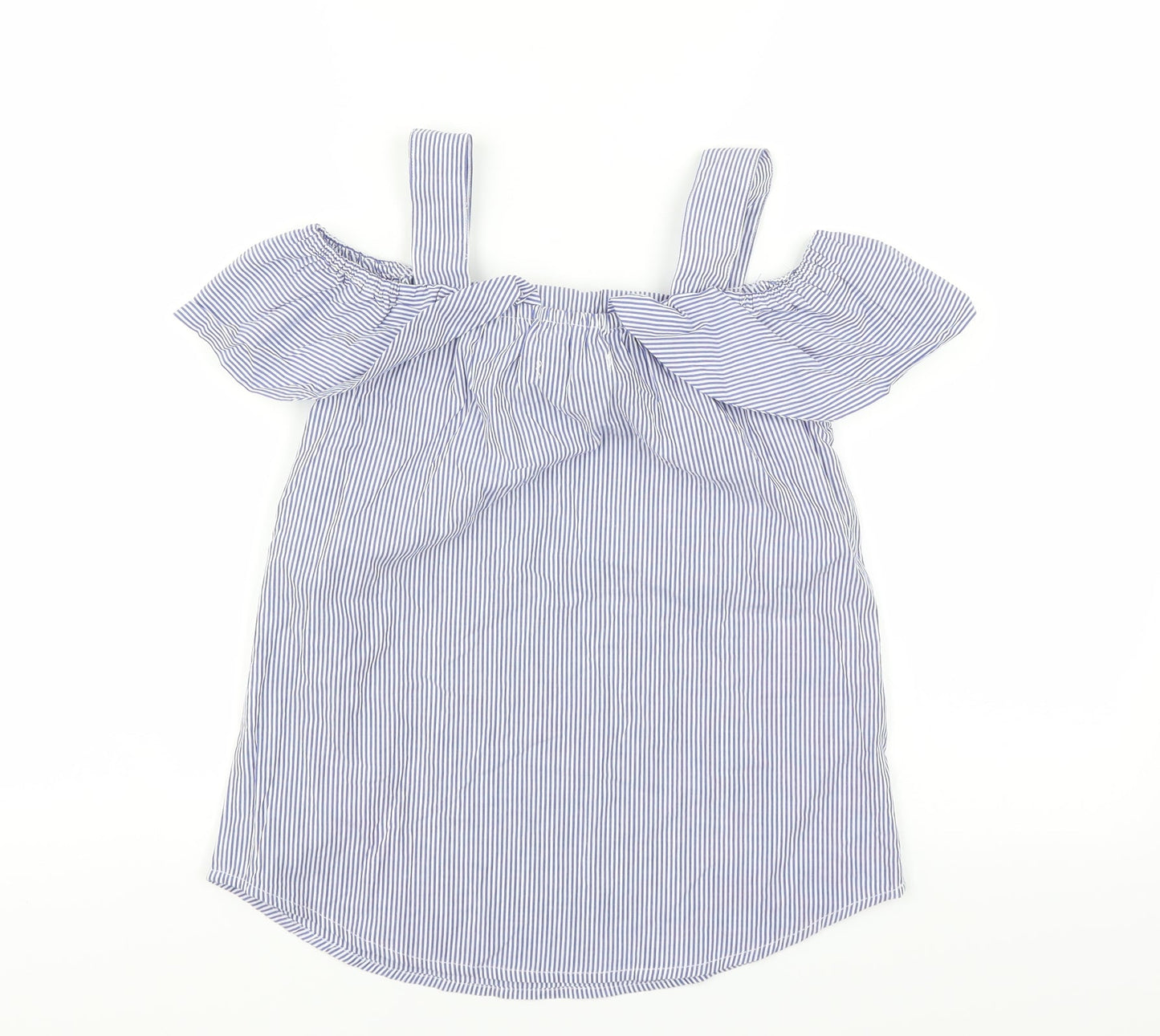 Primark Womens Blue Striped  Basic Blouse Size 4