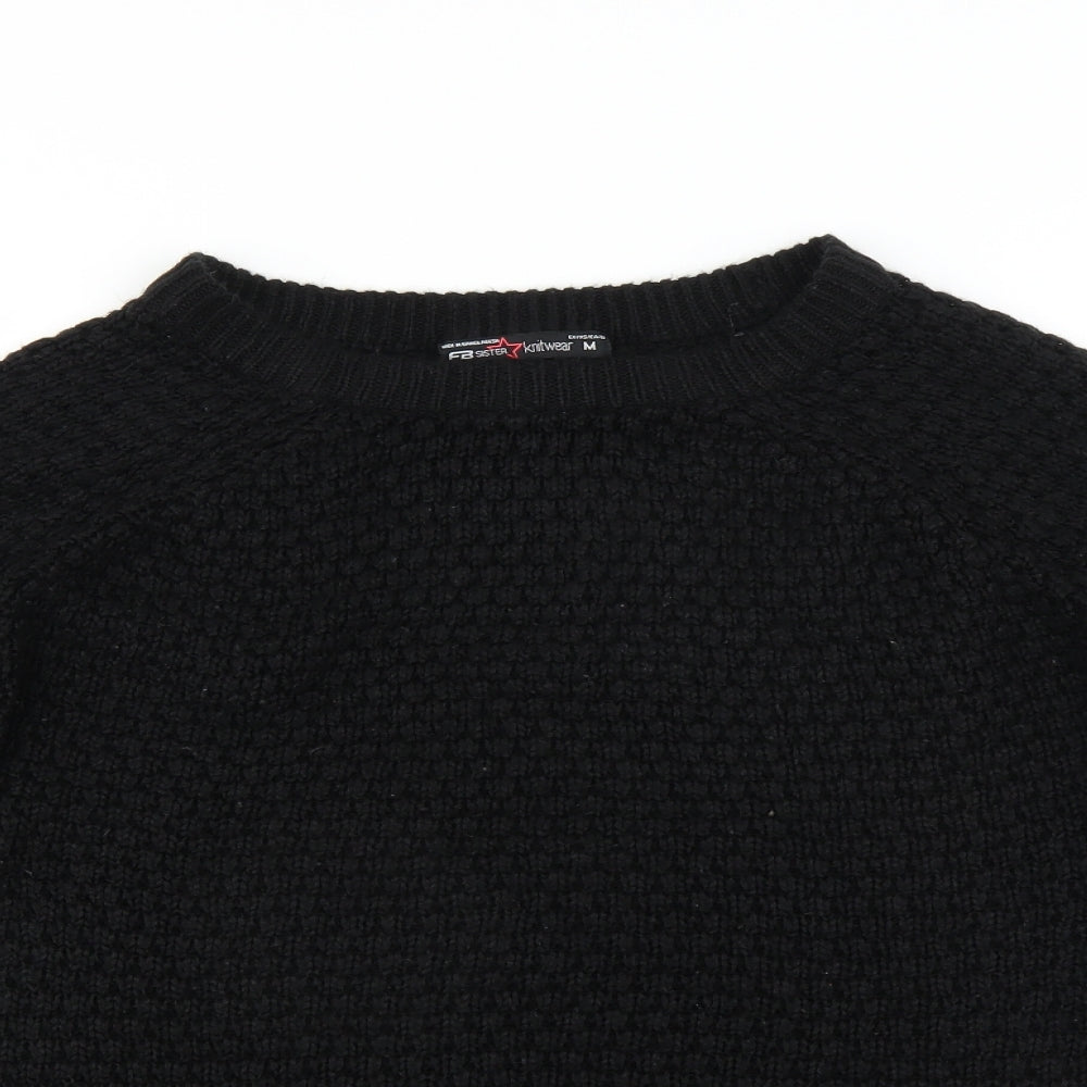 FB Sister Knitwear Womens Black   Pullover Jumper Size M