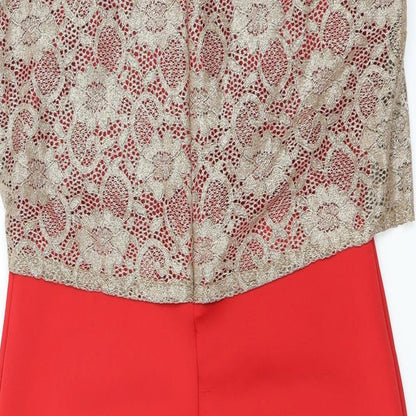 IX London Womens Red Floral  Bodycon  Size 14