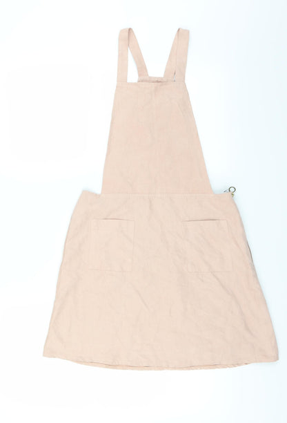 Primark Womens Pink   Pinafore/Dungaree Dress  Size 8