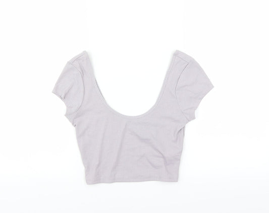 Primark Womens Purple   Basic T-Shirt Size XS  - CROPPED