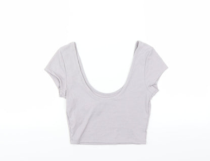 Primark Womens Purple   Basic T-Shirt Size XS  - CROPPED