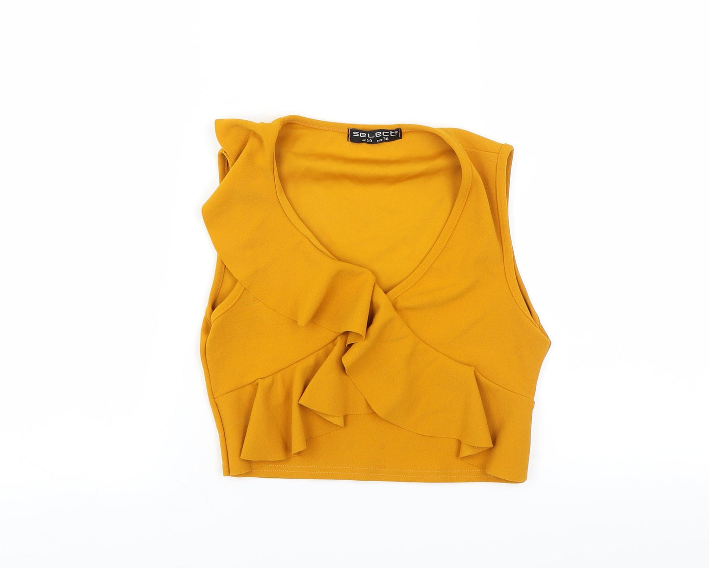 Womens UK Size 10 Select Yellow Basic Blouse
