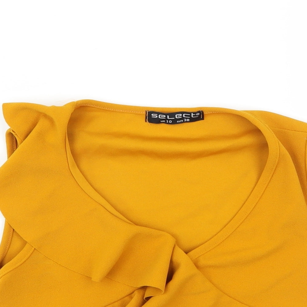 Womens UK Size 10 Select Yellow Basic Blouse