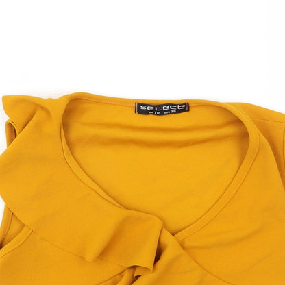 Womens UK Size 10 Select Yellow Basic Blouse