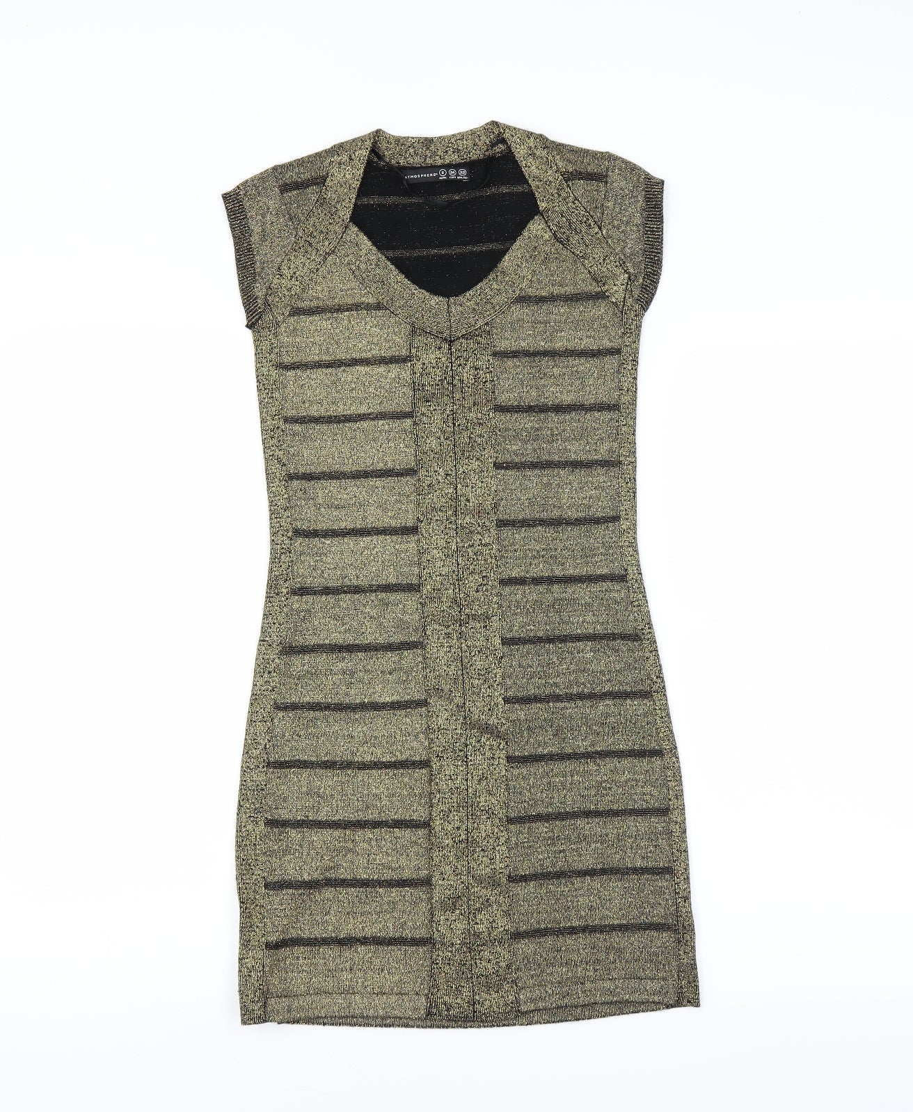 Primark Womens Gold   Bodycon  Size 6  - glittery