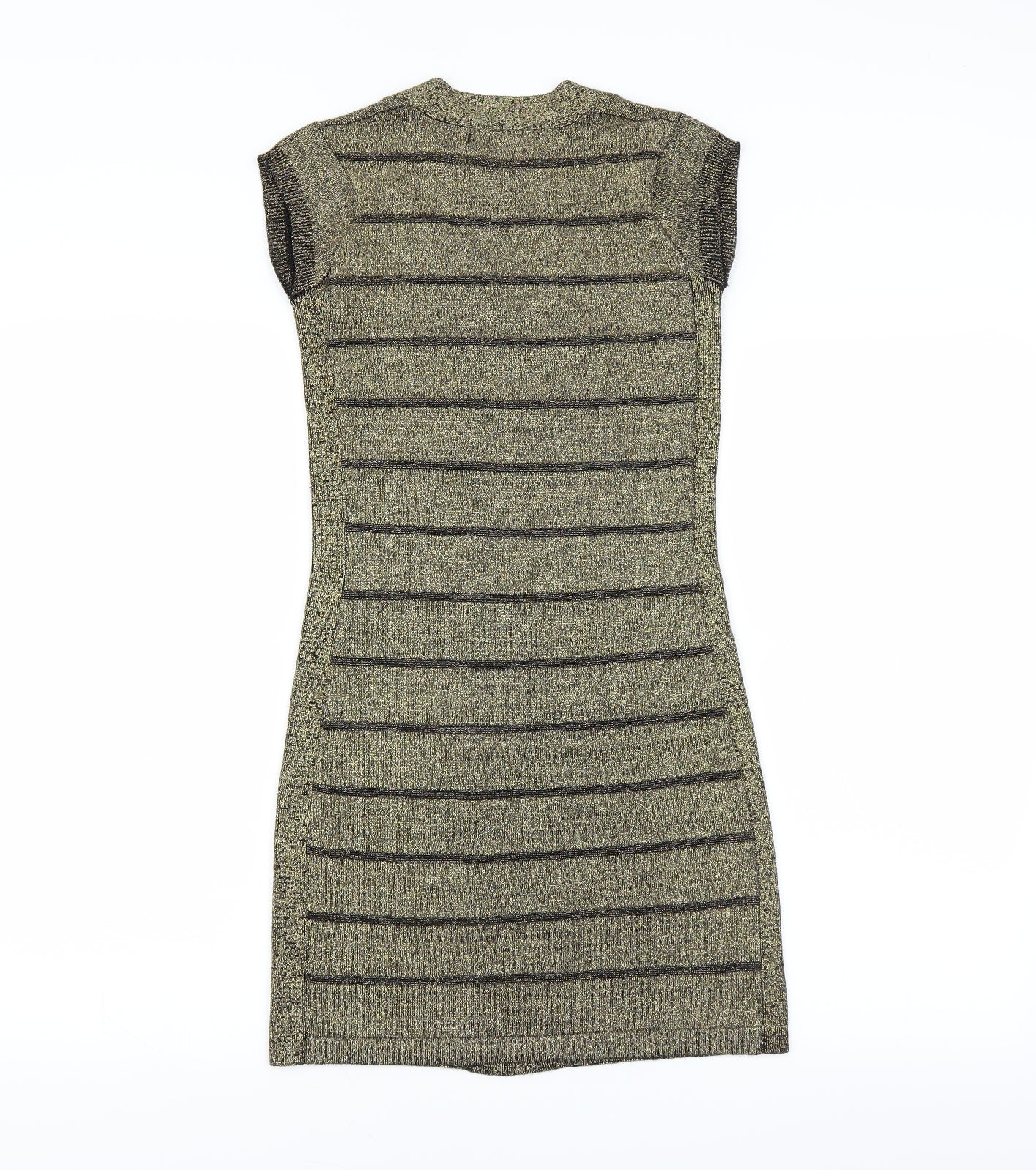 Primark Womens Gold   Bodycon  Size 6  - glittery