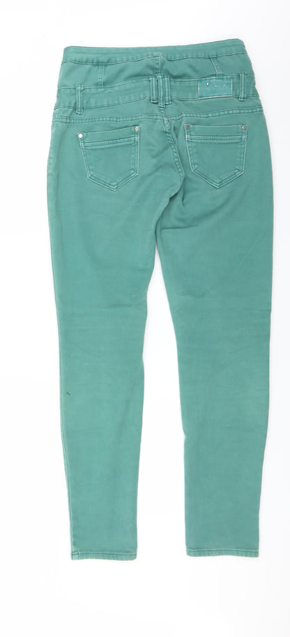 Womens UK Size XL Preworn Slim Fit Skinny Green Jeans