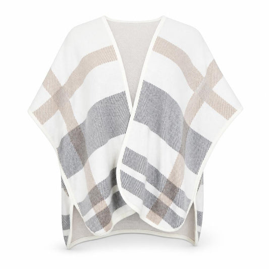 New Look Womens White Check  Wrap Jumper One Size