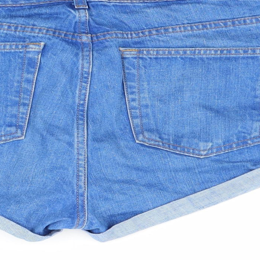 Topshop Womens Blue   Cut-Off Shorts Size 34 in