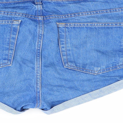 Topshop Womens Blue   Cut-Off Shorts Size 34 in