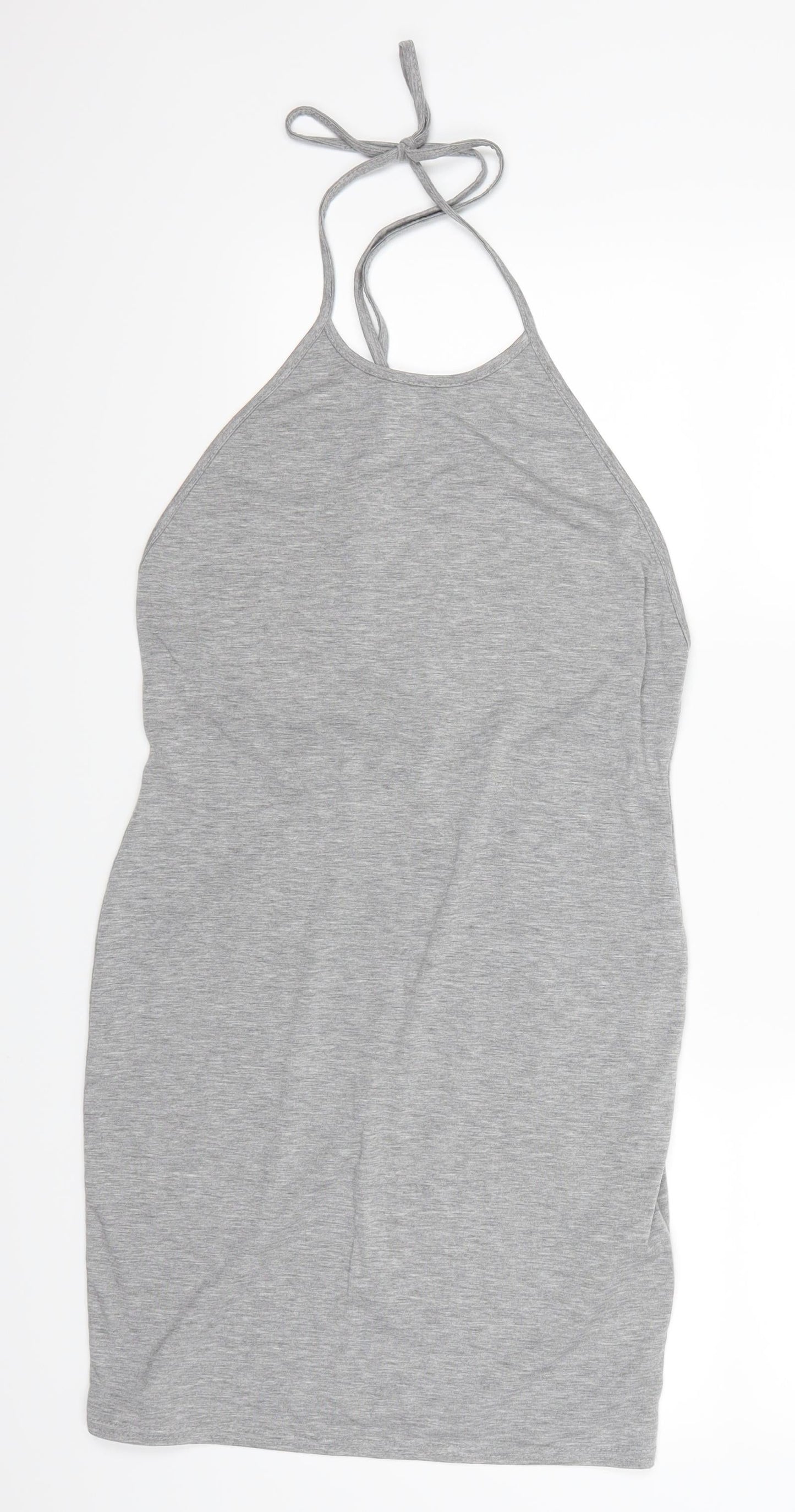 Missguided Womens Grey   Tank Dress  Size 12  - Mini