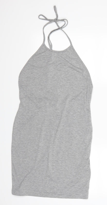 Missguided Womens Grey   Tank Dress  Size 12  - Mini