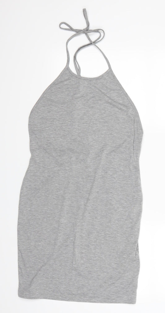 Missguided Womens Grey   Tank Dress  Size 12  - Mini