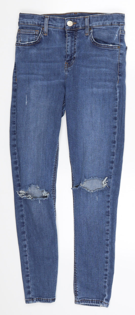 Topshop Womens Blue  Denim Skinny Jeans Size 26 in L25 in