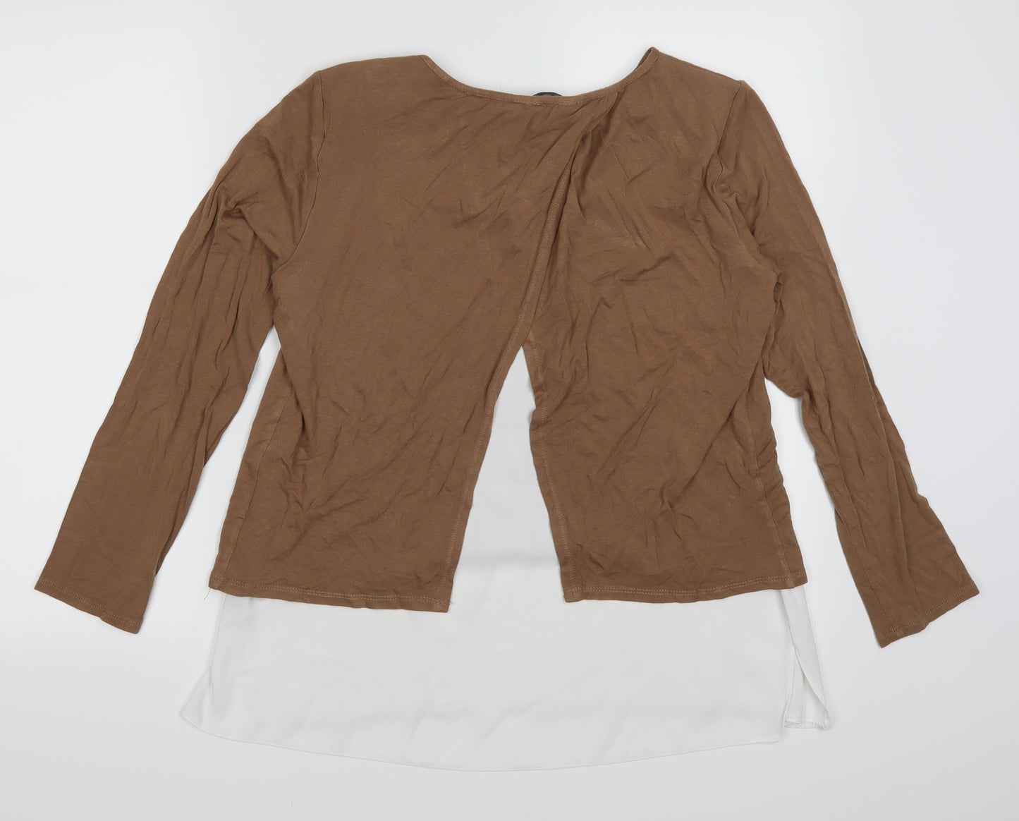 Womens UK Size 14 Dorothy Perkins Brown Basic T-Shirt