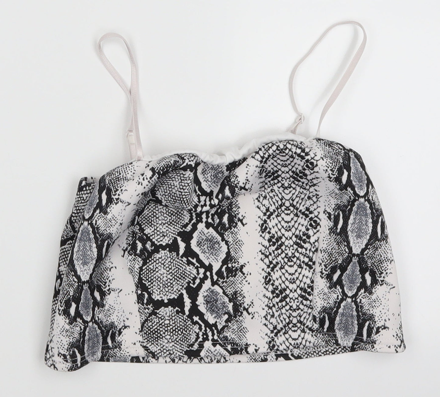 Cameo Rose Womens Grey Animal Print  Cropped Tank Size 10