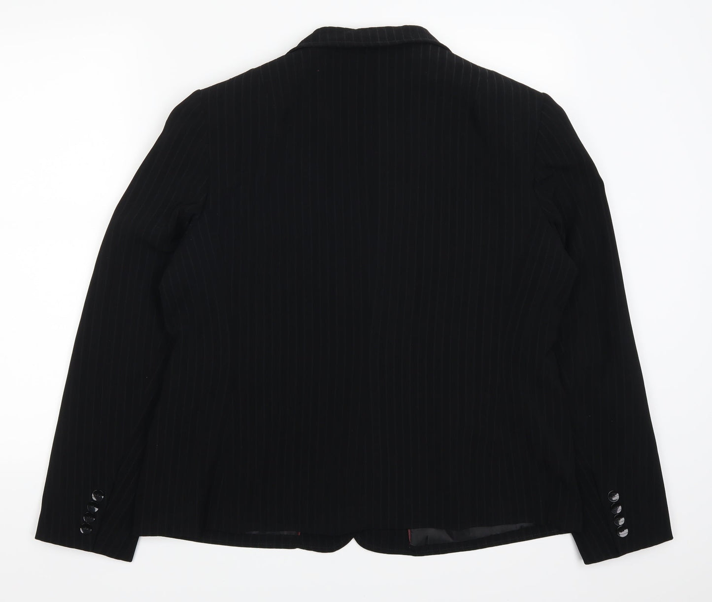 Womens UK Size 18 AMARANTO Regular Black Suit Jacket