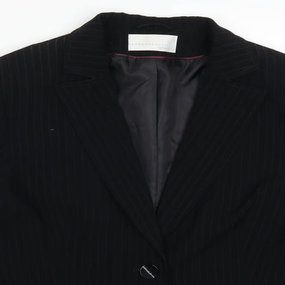 Womens UK Size 18 AMARANTO Regular Black Suit Jacket