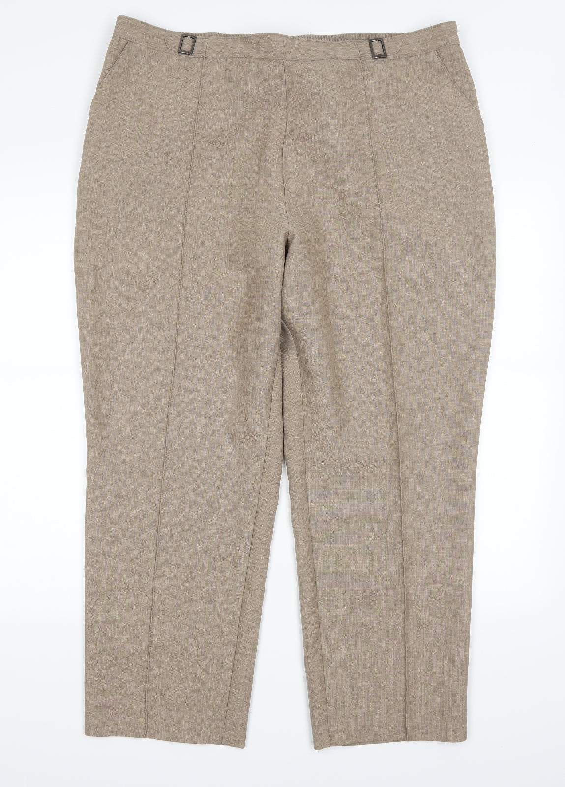 Womens UK Size 18 Marks and Spencer Regular Fit  Beige Trousers