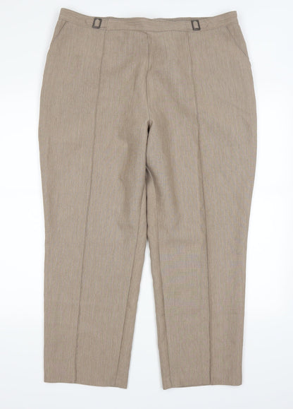 Womens UK Size 18 Marks and Spencer Regular Fit  Beige Trousers