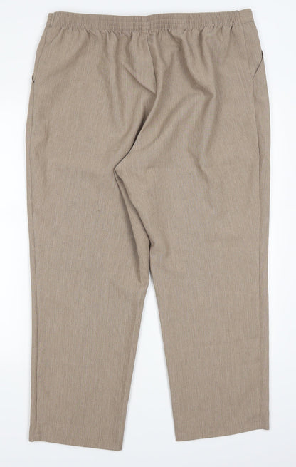 Womens UK Size 18 Marks and Spencer Regular Fit  Beige Trousers