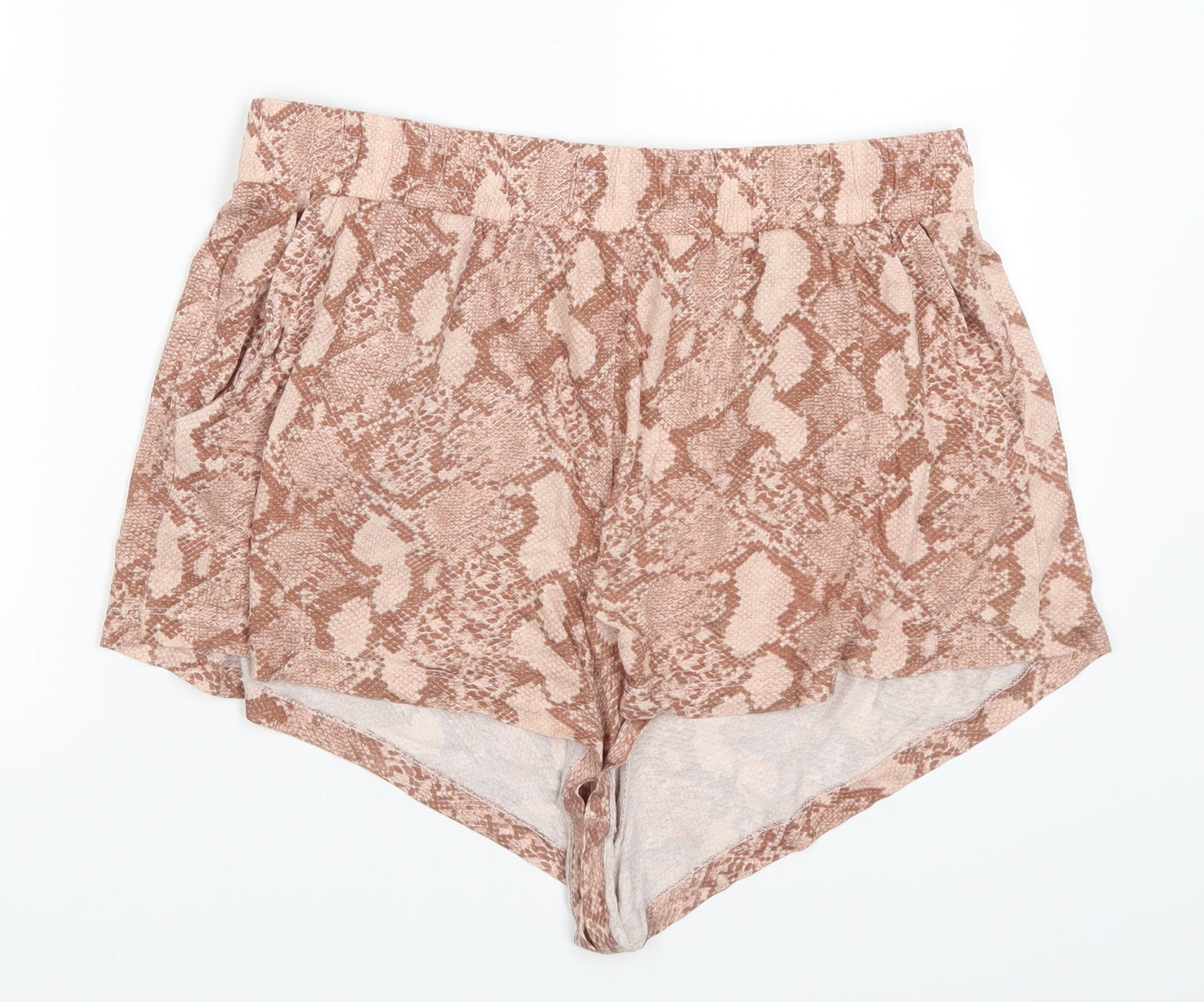 H&M Womens Pink Animal Print  Mom Shorts Size M