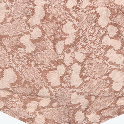 H&M Womens Pink Animal Print  Mom Shorts Size M