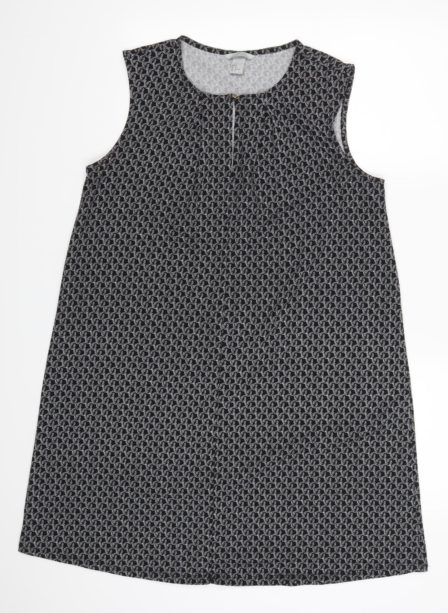 H&M Womens Black Geometric  Tank Dress  Size M