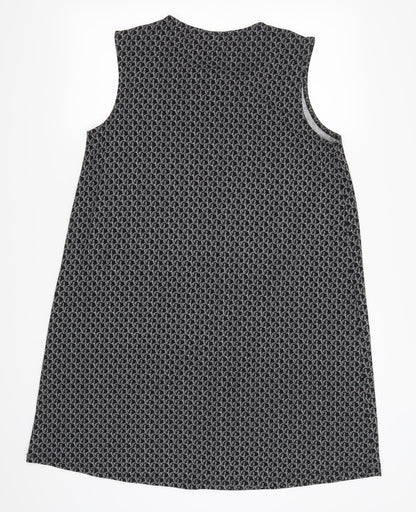 H&M Womens Black Geometric  Tank Dress  Size M