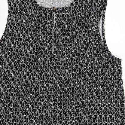 H&M Womens Black Geometric  Tank Dress  Size M